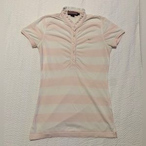 Vineyard vine Size Xs women pink and white Polo